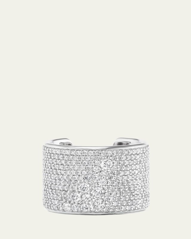 Platinum Pave Cuff Ring